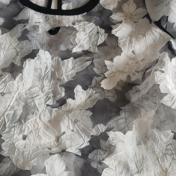 SugarLips Sheer Floral Top - Picture 7 of 7